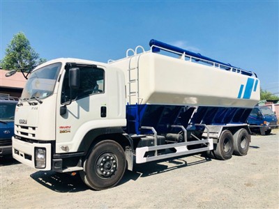 Xe chở cám Isuzu 15 tấn kiểu trục vít (FVM34W)